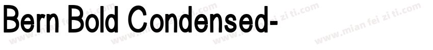 Bern Bold Condensed字体转换
